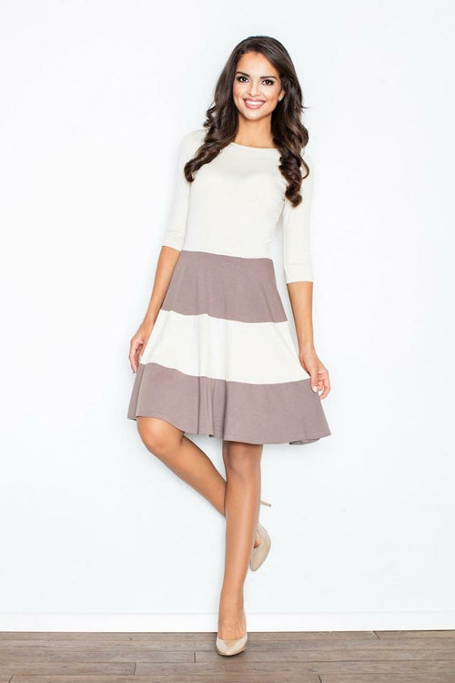 Two-Tone Flare Dress